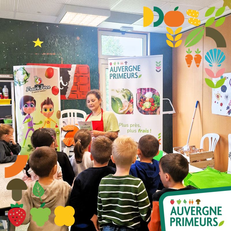 Auvergne Primeurs et Interfel, partenaires du Centre de Loisirs de Mazerier pour sensibiliser les enfants à une alimentation saine !