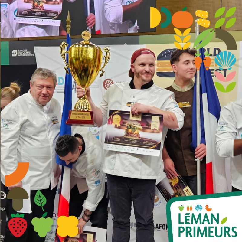 Leman Primeurs félicite Louis-Gautier Lepers, champion du World Burger Contest 2025 !